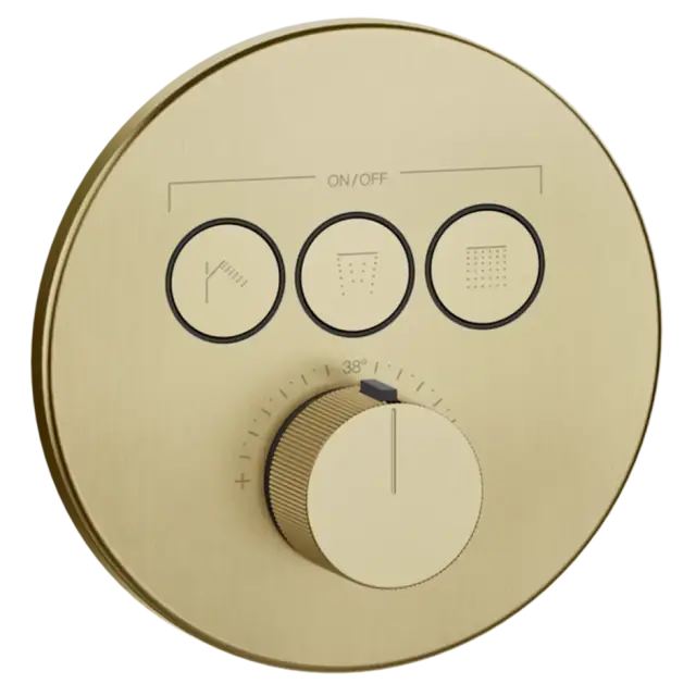 Термостат Gessi HI-FI COMFORT 38716#727 цвет-браш.латунь PVD