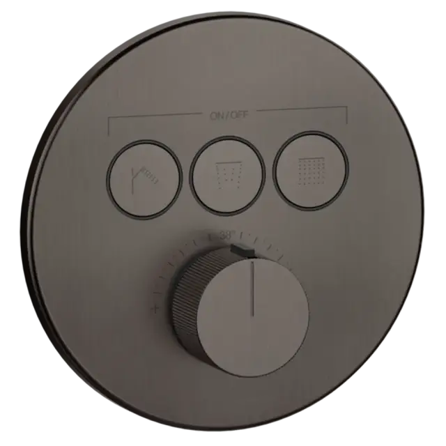 Термостат Gessi HI-FI COMFORT 38716#707 цвет-Black Metal Brushed PVD