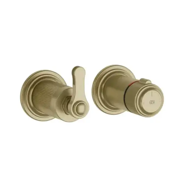 Термостат Gessi VENTI20 65233#727 цвет-браш.латунь PVD