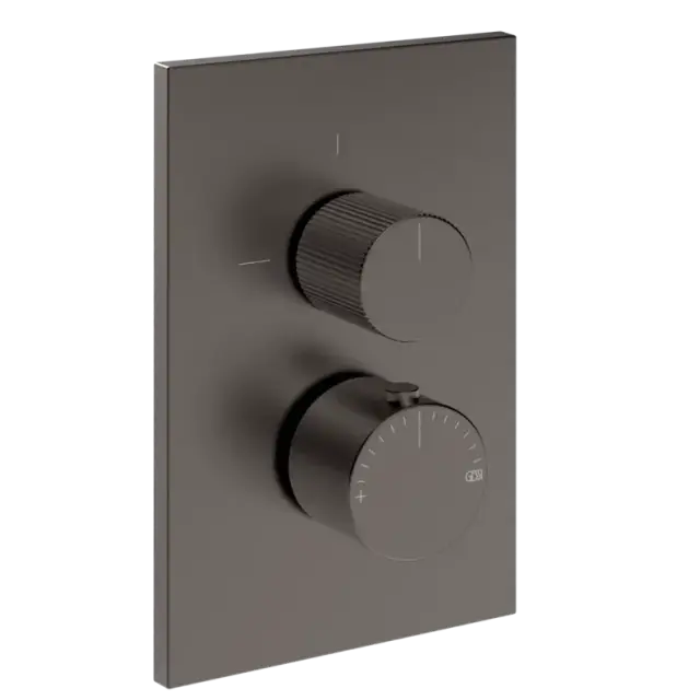 Термостат Gessi INVERSO RIGATO 73535#707 black metal brushed PVD