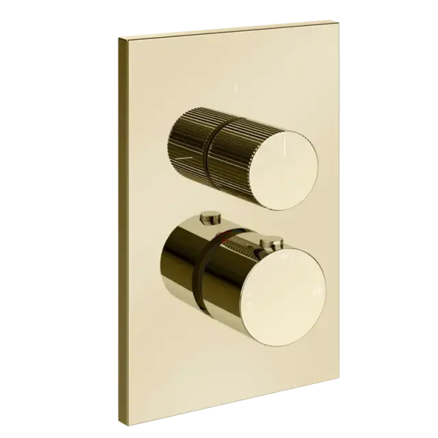 Термостат Gessi INVERSO RIGATO 73535#710 цвет-латунь PVD