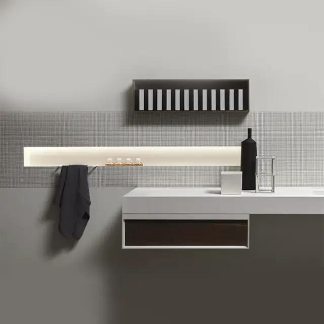 Полочка встраиваемая в комплекте с полотенцедержателем Antonio Lupi OMBRA