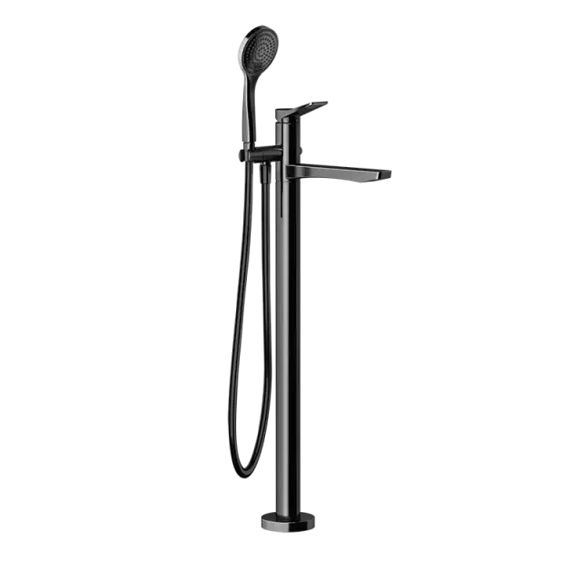 Напольный смеситель Gessi RILIEVO 59131#706 black metal PVD