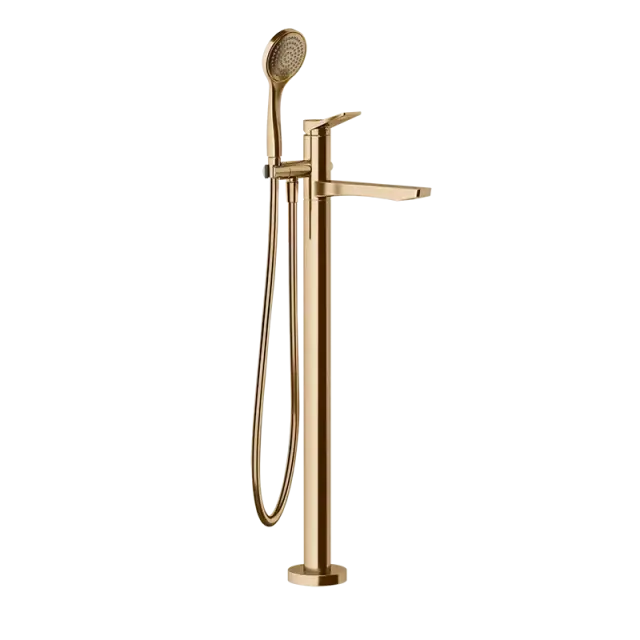 Напольный смеситель Gessi RILIEVO 59131#735 warm bronze PVD