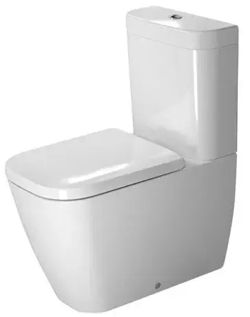 Унитаз Duravit HAPPY D.2 21340900001+0934100005+0064590000 белая, покрытие - WonderGliss, хром