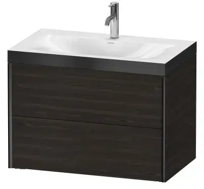 Комплект мебели с раковиной Duravit XViu XV4710OB269P орех брашированный-69/матовый черный