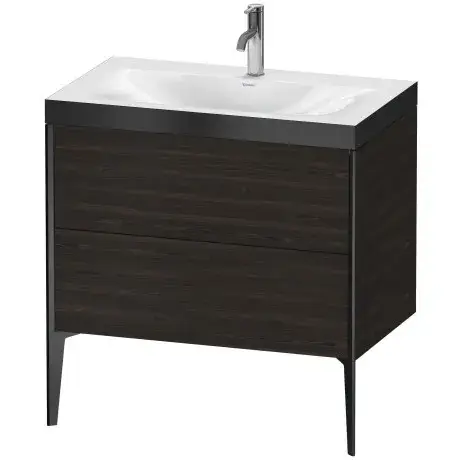 Комплект мебели с раковиной Duravit XViu XV4710OB269P+XV971500000 brushed walnut/black