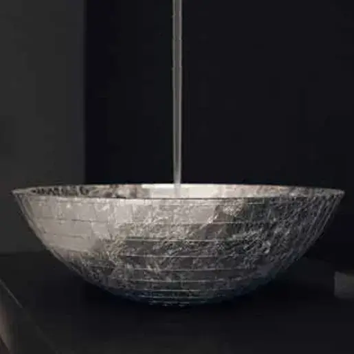 Раковина Glass Design Mosaic MOSAICFA teknoform, silver leaf 3D