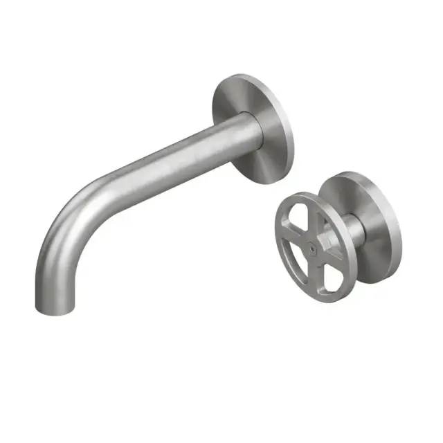 Смеситель для раковины Quadrodesign VALVOLA02 20.10.AS цвет-BRUSHED STEEL