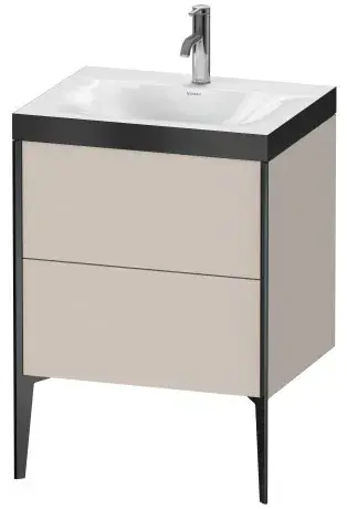 Комплект мебели с раковиной Duravit XViu XV4709OB291P+XV971500000+UV996707777 Taupe matt/black