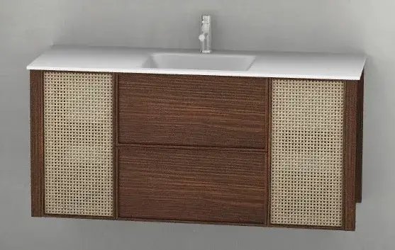 Комплект мебели с раковиной BURGBAD MAX SGJT130 дуб темный шоколад (F5350)