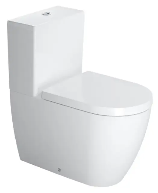 Унитаз Duravit Me by Starck 21700900001+0938000005+0020190000 белый с покрытием WonderGliss / хром / soft-close