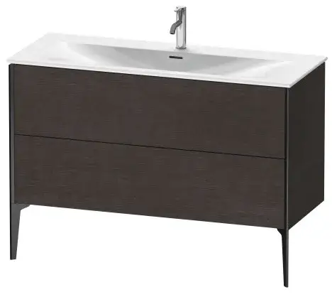 Комплект мебели с раковиной Duravit XViu XV43040B272+XV971500000+2344120000+UV978307777 brushed dark oak / black matt
