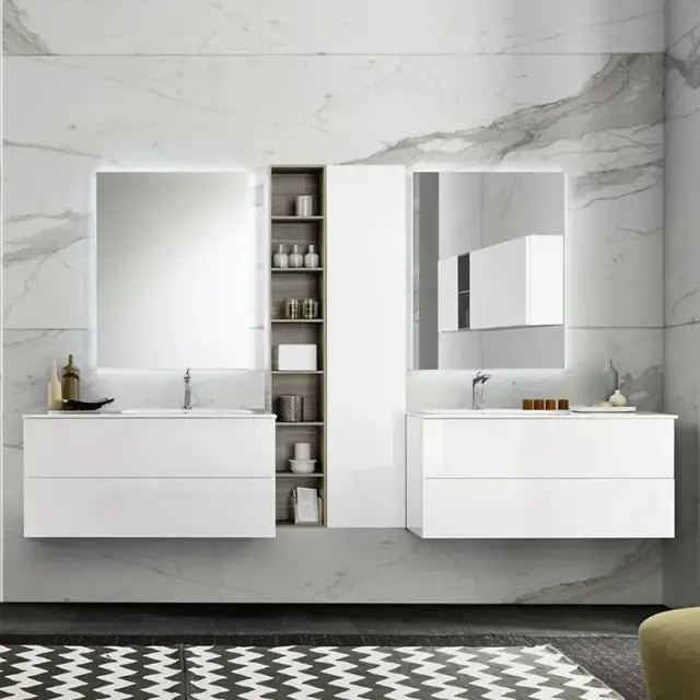 Комплект мебели с раковиной Azzurra LIME 0 B12C50C05+ADFB15050.SX+ADFB15050.DX+TM01051*1.226+T1LF010 GRIGIO PERLA OPACO-233