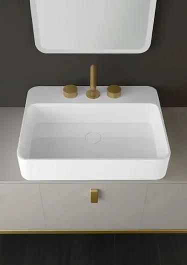 Раковина Milldue BEND 7644 CERAMILUX белая