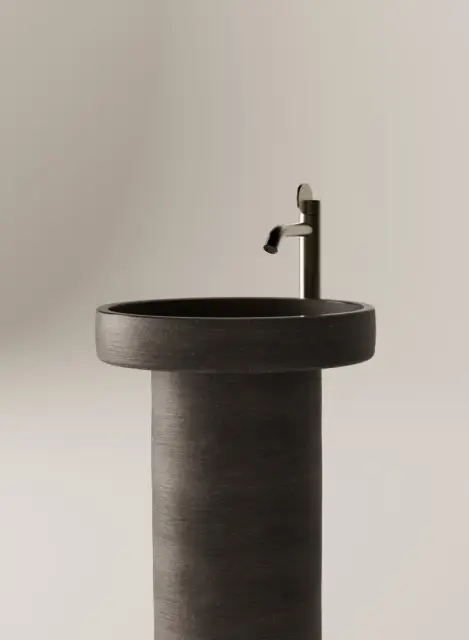 Раковина Agape CENOTE A COLONNA ACER0421F.TSST TERRA SCURA, SMALTO TRASPARENTE