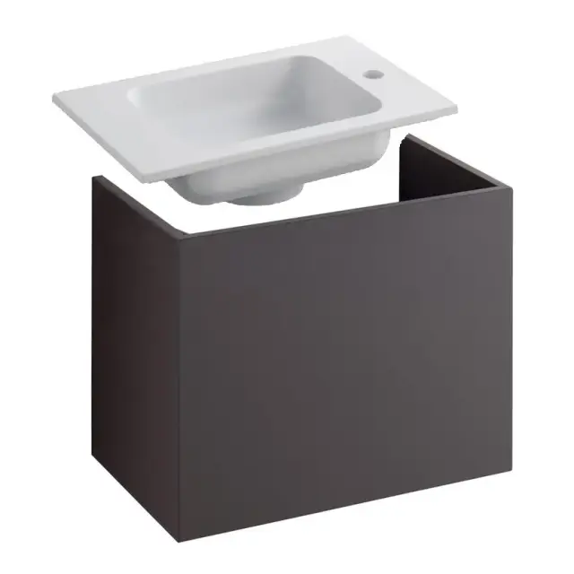 Комплект мебели с раковиной Keuco Edition 300 30563003900+30560310000 антрацит/альпийский белый