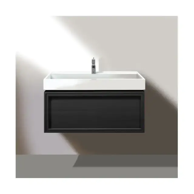 Комплект мебели с раковиной BURGBAD UOMO SEGJ080 F0603 K0107 фронт и каркас - черный дуб