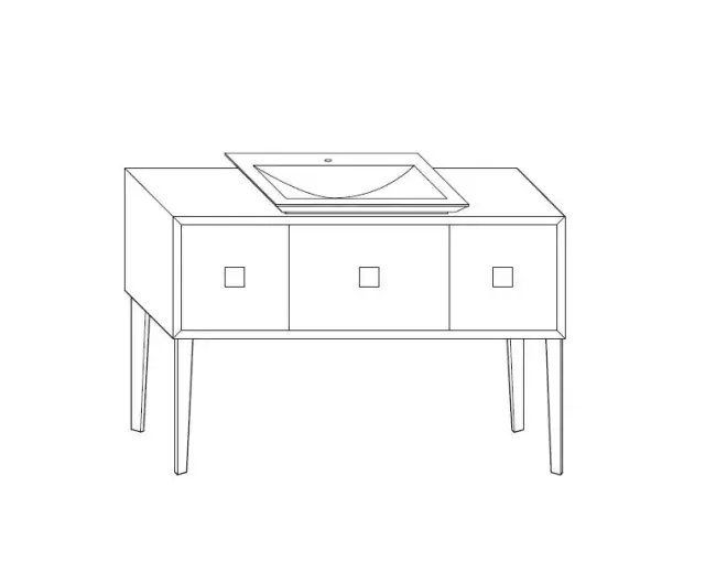 Комплект мебели с раковиной BURGBAD Elysee SELF119 F1004 K0127 G0097 корпус/фасад - черный глянец (F1004/K0127), ручка - хром, кристалл (G0097)