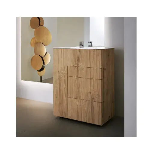 Комплект мебели с раковиной Milldue Touch 2918 ROVERE BARRIQUE-7979, PUSH-PULL