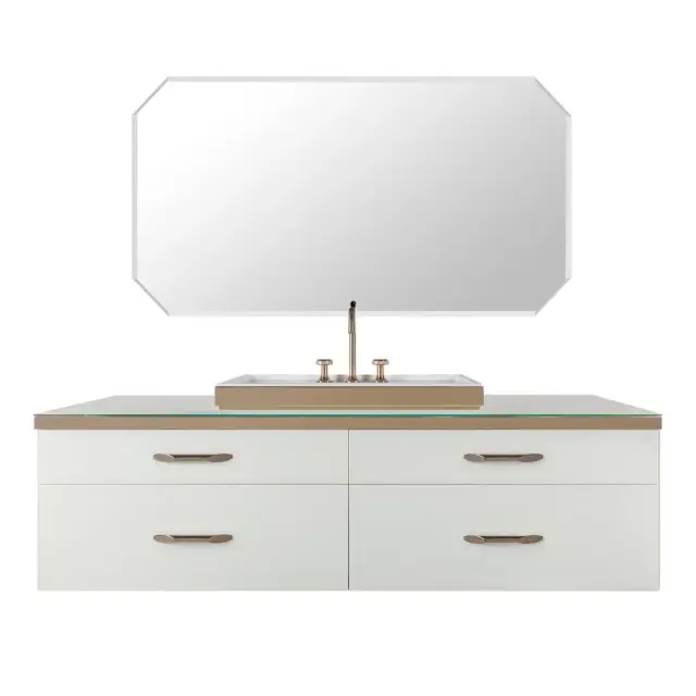 Комплект мебели с раковиной Milldue Hilton 3052+9265+3290.sx+3290.dx+4054+2488*2+7503 matt riso lacquer 09, 91 acciaio bronzo, vetro riso satinato s09, ceramilux bianco glossy - j17