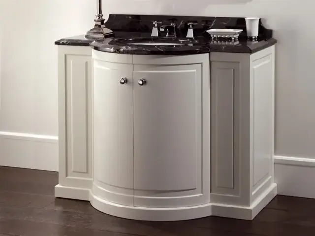 Комплект мебели с раковиной Devon&Devon Clarence EFCLAROFNE+EFCLARWGNE+RALS50/ST основание - warm grey / столешница - nero marquinha