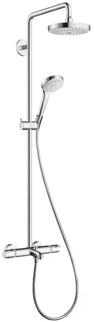 Смеситель для ванны HANSGROHE Croma Select S 180 2jet Showerpipe 27351400 хром/белый