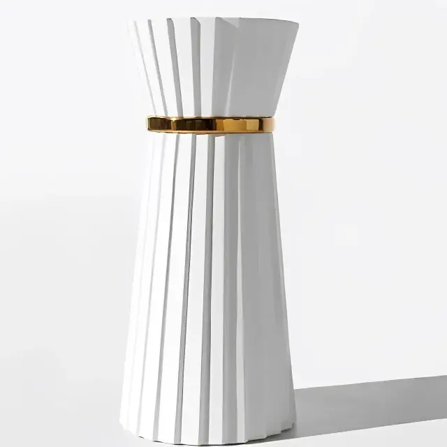 Раковина Oasis PLISSE 0PI440CEOR белый глянец/gold ring