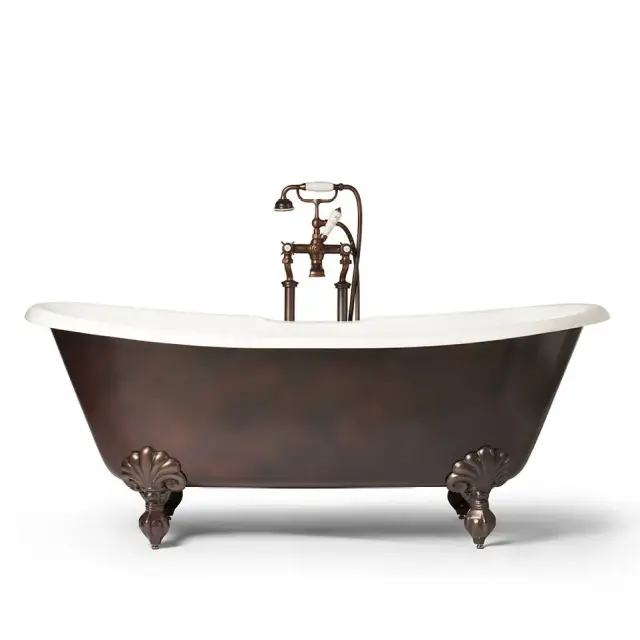 Ванна Devon&Devon ADMIRAL COPPER 2MRADMIRALVARDD цвет-белый, снаружи-состаренная медь