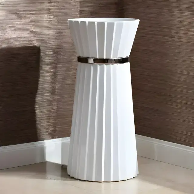 Раковина Oasis PLISSE 0PLSXXX09544002 хром/белый