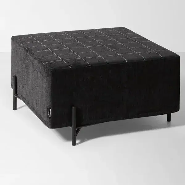 Пуф Antonio Lupi PAESAGGI SOSPESI PSGP50 структура сталь-NERO GOFFRATO, съемный чехол - ткань черная