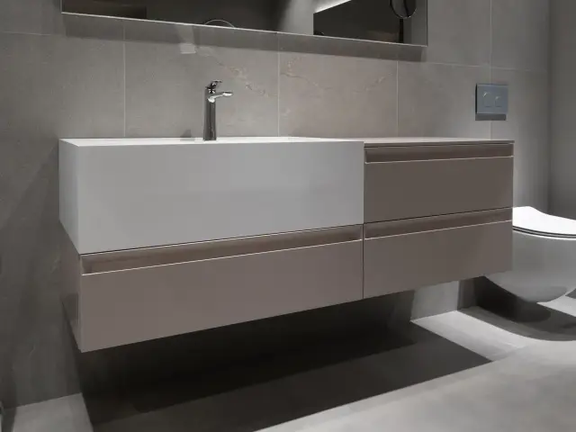 Комплект мебели с раковиной Arbi FOLD+GURU 85 L892+B941+T031+AA12.DX+5679+5697 CORDA OPACO-900AG/OCRITECH BIANCO OPACO-EP