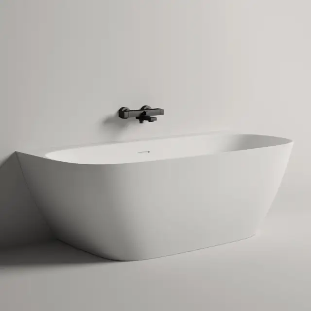 Ванна SALINI SOFIA WALL 102522M S-Stone-матовый белый/дон.клап. Up&Down-белый