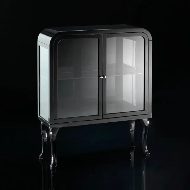 Витрина Devon&Devon DANCER DEDANCER3 дверки - DEEP BLACK/прозрачное стекло