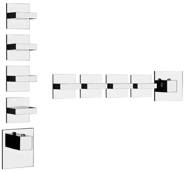 Смеситель для душа Gessi Retangolo wellness 43218#031 хром