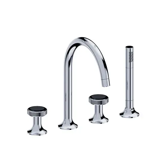 Смеситель для ванны Jorger Valencia 638.40.100.000-12 хром/черный хрусталь