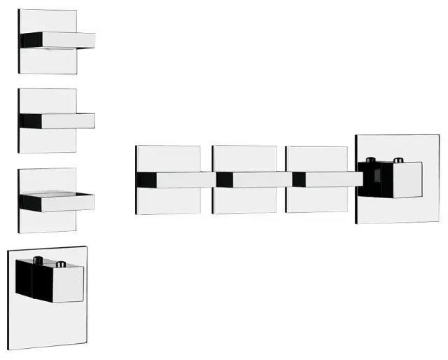 Смеситель для душа Gessi Retangolo wellness 43216#031 хром