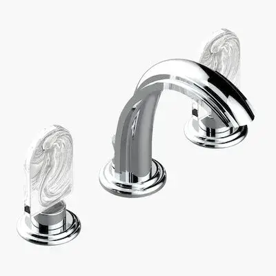 Смеситель для раковины THG METROPOLIS CRISTAL CLAIR A2A.H49.151M латунь PVD