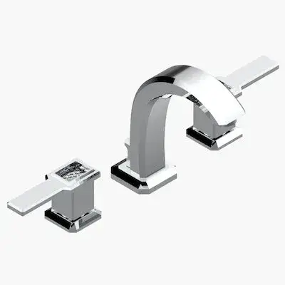 Смеситель для раковины THG METROPOLIS CRISTAL CLAIR A2B.H03.151M состаренное серебро