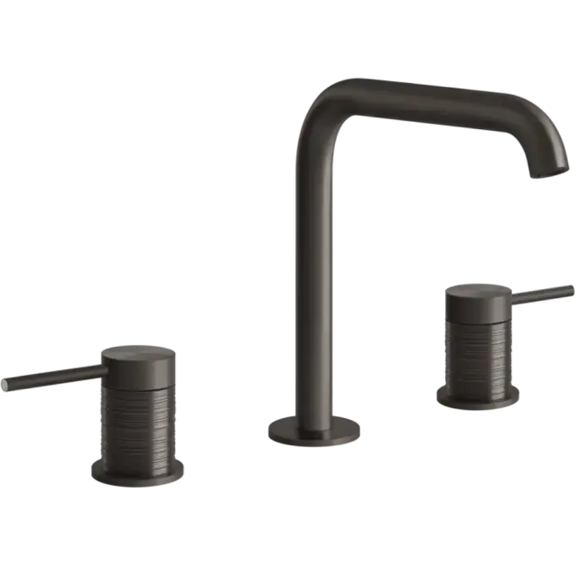 Смеситель для раковины Gessi TRAME 54312#707 цвет-Black Metal Brushed PVD