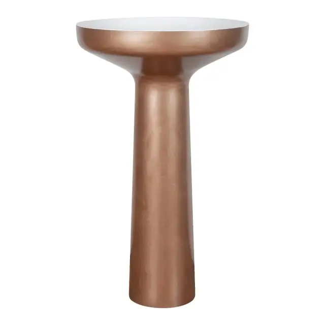 Раковина Antonio Lupi Ago AGO85 FLUMOOD белый/снаружи-METALLO LIQUIDO RAME, дон.клап.-хром