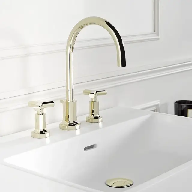 Смеситель для раковины THG Les Ondes G8A.H52.151 золото PVD