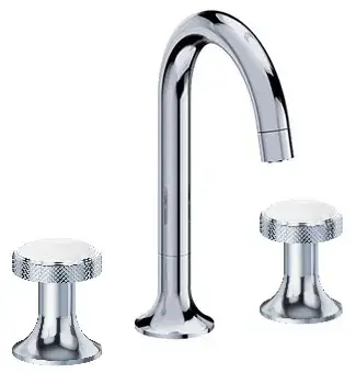 Смеситель для раковины Jorger Valencia 638.30.300.036-51 никель матовый/белая бирюза