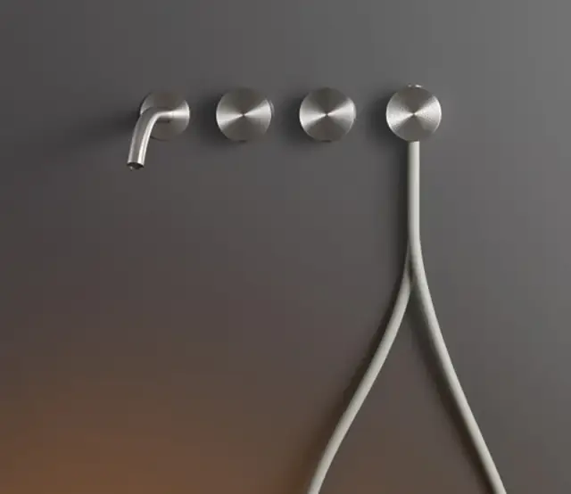 Смеситель для раковины CEA Giotto GIO84WXS светлое золото. матовый./W. gomma siliconica bianca