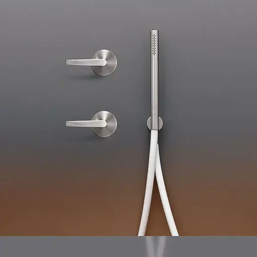 Смеситель для душа CEA Flag FLG22WS СТАЛЬ SATIN/шланг силикон WHITE