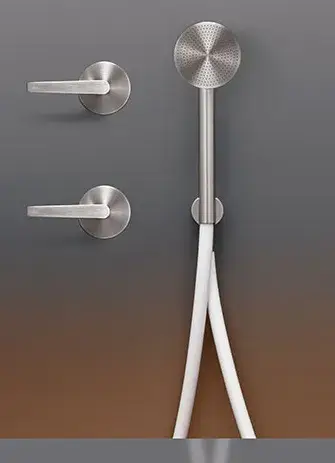 Смеситель для душа CEA Flag FLG22YWS СТАЛЬ SATIN/шланг силикон WHITE