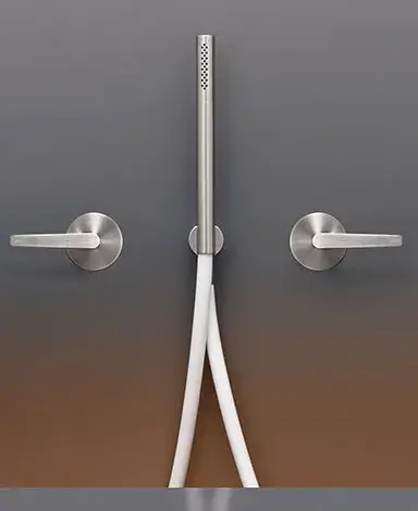 Смеситель для душа CEA Flag FLG40WS СТАЛЬ SATIN/шланг силикон WHITE