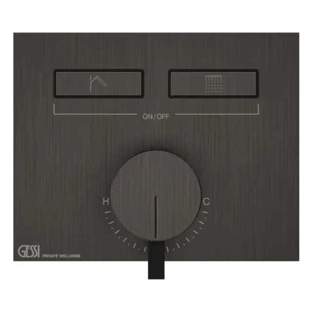 Смеситель для душа Gessi HI-FI 63079#707 цвет-Black Metal Brushed PVD