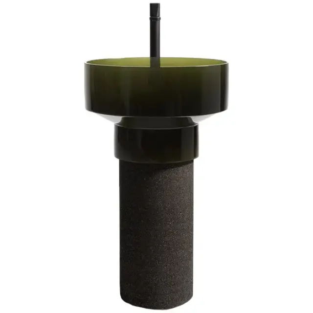 Раковина Antonio Lupi BORGHI BORGHI11+BORGHI30T раковина-CRISTALMOOD OLEO, пьедестал-SUGHERO TOSTATO