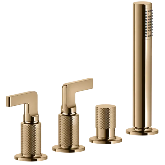 Смеситель для ванны Gessi INCISO 58043#735 Warm Bronze PVD